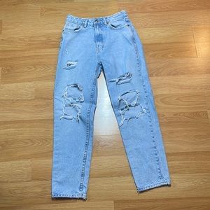 Zara blue Jean ripped high waisted
